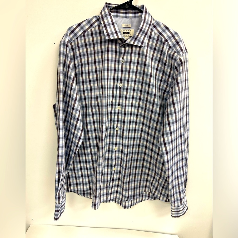 JOSEPH ABBOUD NON IRON MEN DRESS SHIRT 100%COTTON SIZE XL